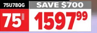 2001 Audio Video 75U78QG HISENSE 75 QLED Mini-LED Pro offer
