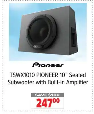 2001 Audio Video TSWX1010 PIONEER 10 Sealed Subwoofer with Built-In Amplifier offer