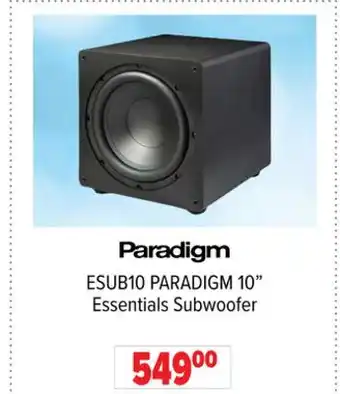 2001 Audio Video ESUB10 PARADIGM 10 Essentials Subwoofer offer