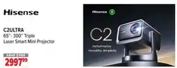 2001 Audio Video C2ULTRA 65-300 Triple Laser Smart Mini Projector offer