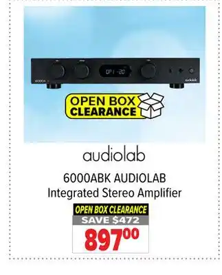 2001 Audio Video 6000ABK AUDIOLAB Integrated Stereo Amplifier offer