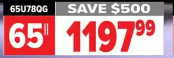 2001 Audio Video 65U78QG - 65 QLED Mini-LED Pro AI Tv offer