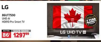 2001 Audio Video 86UT7590 86 LG UHD AI HDR10 Pro Smart TV offer