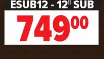 2001 Audio Video ESUB12 ESSENTIAL SUB 10 - 12 SUB offer