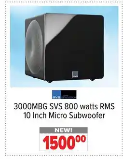 2001 Audio Video 3000MBG 800 watts RMS 10 Inch Micro Subwoofer offer