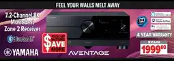 2001 Audio Video RXA4A YAMAHA 7.2-Channel 8K MusicCast Zone 2 Receiver offer