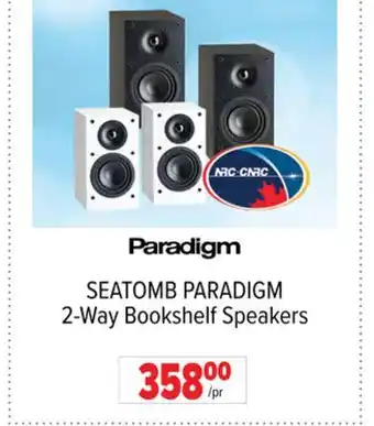 2001 Audio Video SEATOMB PARADIGM 2-Way Bookshelf Speakers offer