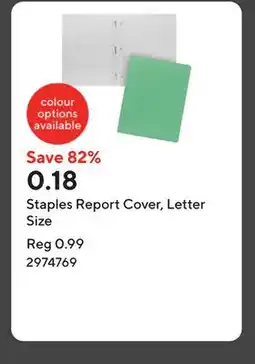 Staples Staples Report Cover, Letter Size offer