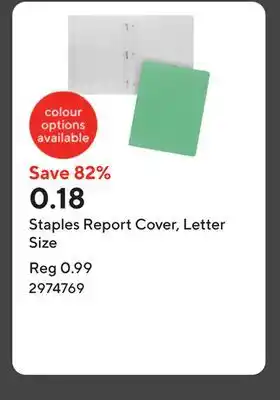 Staples Staples Report Cover, Letter Size offer