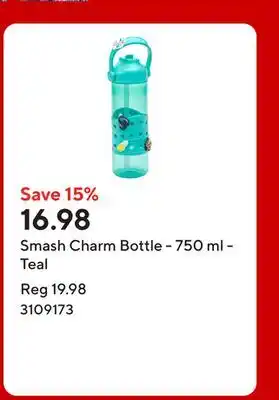 Staples Smash Charm Bottle - 750 ml - Teal offer