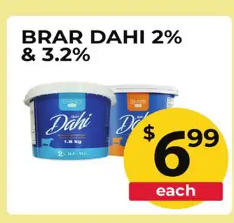 Food World Supermarket BRAR DAHI 2% & 3.2% offer