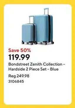 Staples Bondstreet Zenith Collection - Hardside 2 Piece Set - Blue offer