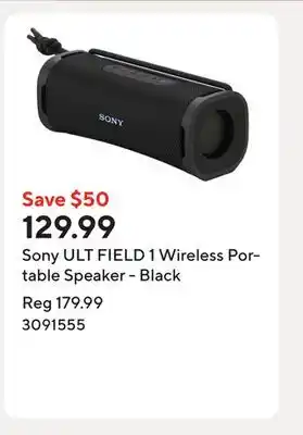 Staples Sony ULT FIELD 1 Wireless Portable Speaker - Black offer