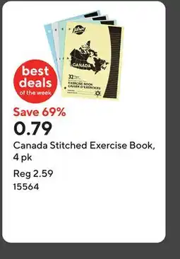 Staples Canada Stitched Exercise Book, 4 pk offer