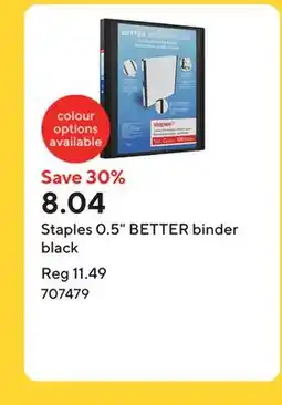 Staples Staples 0.5 BETTER binder black offer