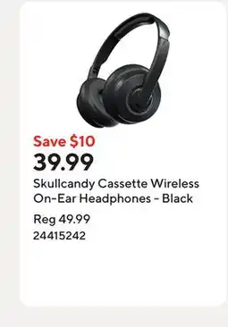 Staples Skullcandy Cassette Wireless On-Ear Headphones - Black offer
