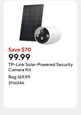 Staples TP-Link Solar-Powered Security Camera Kit offer