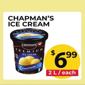 Food World Supermarket CHAPMAN'S ICE CREAM offer