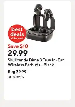 Staples Skullcandy Dime 3 True In-Ear Wireless Earbuds - Black offer