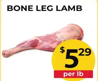 Food World Supermarket BONE LEG LAMB offer