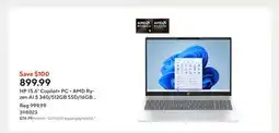 Staples HP 15.6 Copilot+ PC - AMD Ryzen AI 5 340/512GB SSD/16GB RAM/Windows 11 Home offer