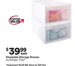 Michaels Stackable Storage Drawer by Simply Tidy offer