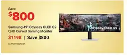 Visions Electronics Samsung 49 Odyssey OLED G9 QHD Curved Gaming Monitor offer