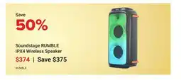 Visions Electronics Soundstage RUMBLE IPX4 Wireless Speaker offer