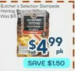 Oceans Fresh Food Market Butcher's Selection Stampede Hotdog Original offer