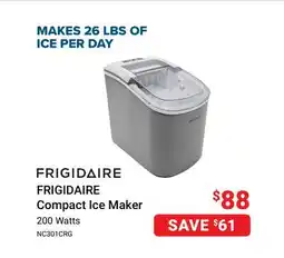 Visions Electronics FRIGIDAIRE EFIC189-Silver Compact Ice Maker, 26 lb per Day offer