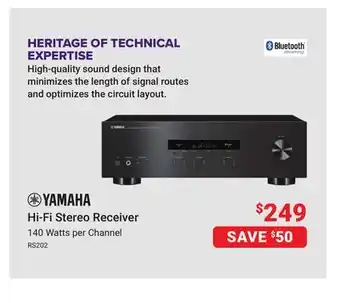 Visions Electronics Hi-Fi Stereo Receiver 140 Watts per Channel offer