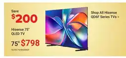 Visions Electronics Hisense 75 4K UHD HDR QLED 60Hz Fire TV Smart TV offer