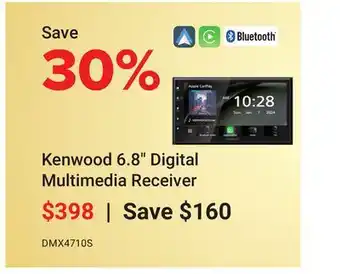 Visions Electronics Kenwood 6.8 Digital Multimedia Receiver offer