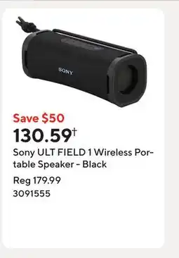 Staples Sony ULT FIELD 1 Wireless Portable Speaker - Black offer