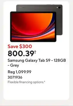 Staples Samsung Galaxy Tab S9 - 128GB - Grey offer