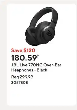 Staples JBL Live 770NC Over-Ear Heaphones - Black offer
