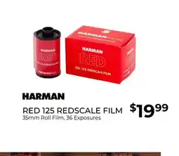Gosselin Photo HARMAN RED 125 Redscale Film (35mm Roll Film, 36 Exposures) offer