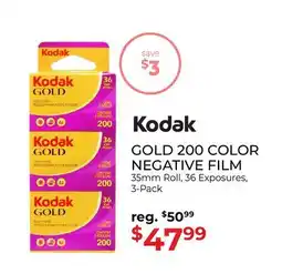 Gosselin Photo Gold 200 Color Negative Film (35mm Roll, 36 Exposures, 3-Pack) offer