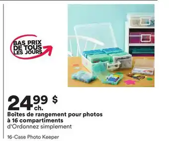 Michaels Boîtes de rangement pour photos à 16 compartiments d'Ordonnez simplement offer