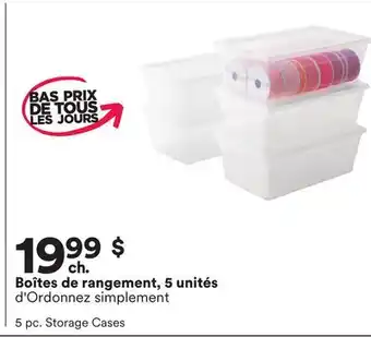 Michaels Boîtes de rangement, 5 unités d'Ordonnez simplement offer
