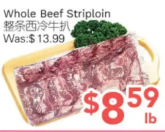 Ample Food Market Whole Beef Striploin offer