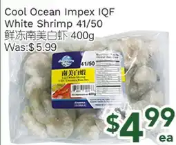 Ample Food Market Cool Ocean Impex IQF White Shrimp 41/50 offer
