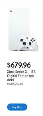 Walmart Xbox Series X – 1TB Digital Edition (no disk) offer