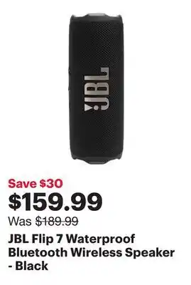Best Buy JBL Flip 7 Waterproof Bluetooth Wireless Speaker - Black offer