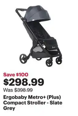 Best Buy Ergobaby Metro+ (Plus) Compact Stroller - Slate Grey offer