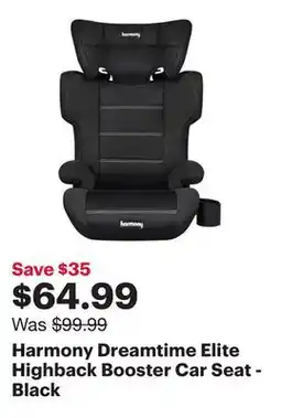 Best Buy Harmony Dreamtime Elite Highback Booster Car Seat - Black offer