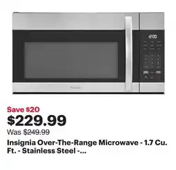 Best Buy Insignia Over-The-Range Microwave - 1.7 Cu. Ft. - Stainless Steel - Only at Best Buy offer