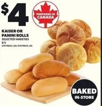Independent Grocer Kaiser or panini rolls offer