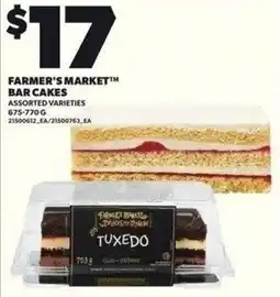 Independent Grocer Farmer's market bar cakes offer