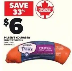 Independent Grocer Piller's kolbassa offer